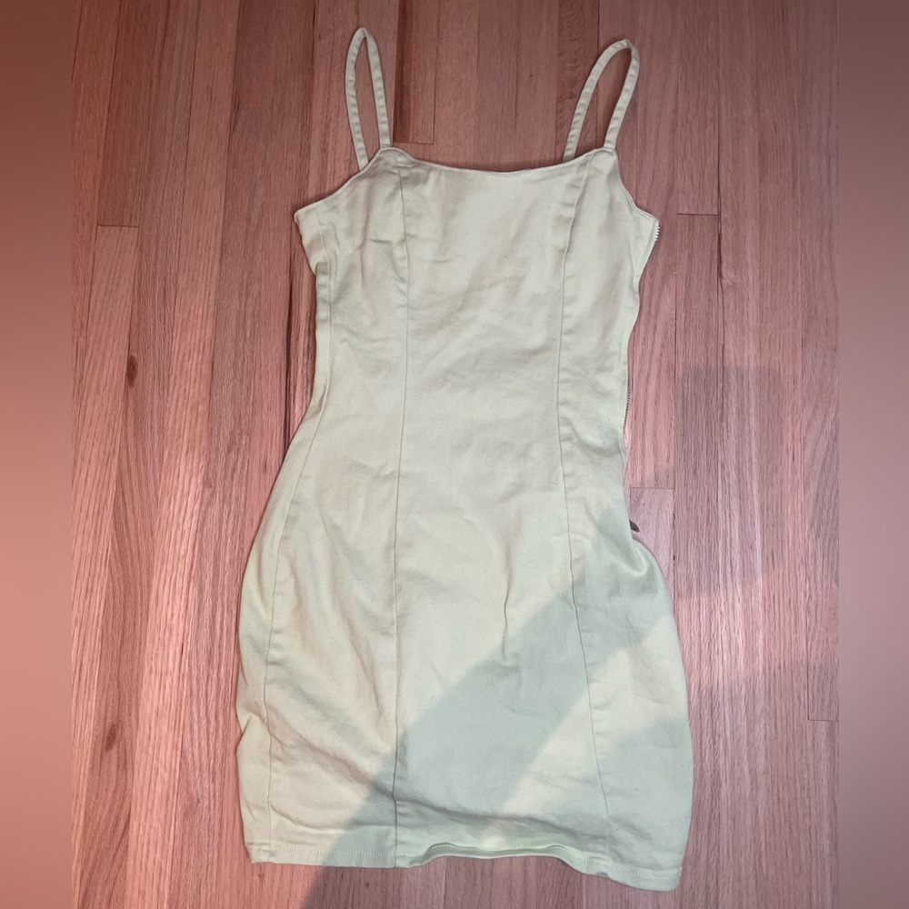 Green demin dress